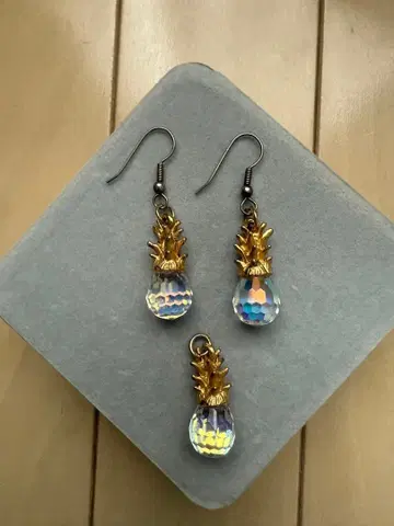 파인애플 귀걸이 & 참