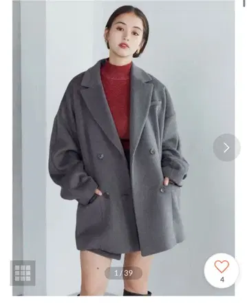 [ 미사용 새상품 ] MURUA 울 혼방 오버 테일러드 자켓