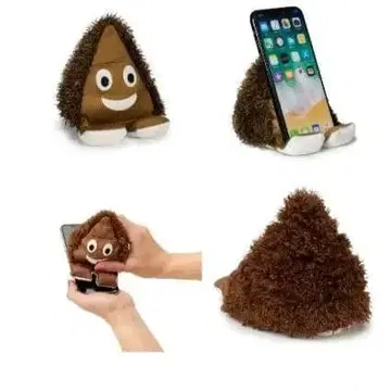 미사용 새상품 Plushiez 똥 모양 휴대폰 홀더 크리스마스 선물