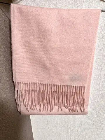 KUMIKYOKU 핑크 캐시미어 울 머플러