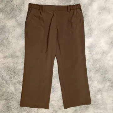 핏미모어 여성용 크롭 팬츠 3L 브라운 갈색 무지