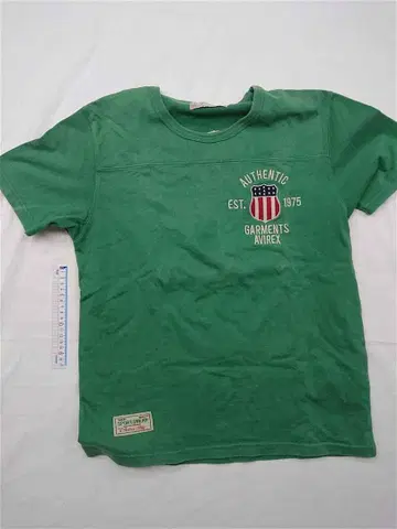 AVIREX 그린 T셔츠 1975년 M
