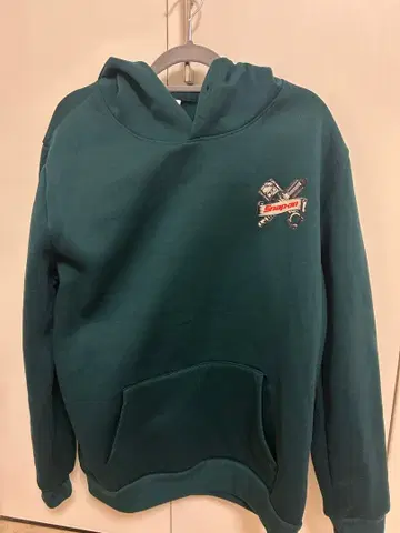 스냅온 그린 후드티