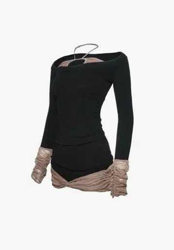 THEREDTHREAD S sheer docked dress mini