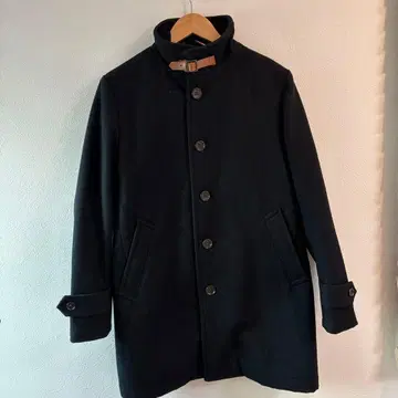 새상품급 BEAMS LIGHTS 네이비 스탠드 카라 코트