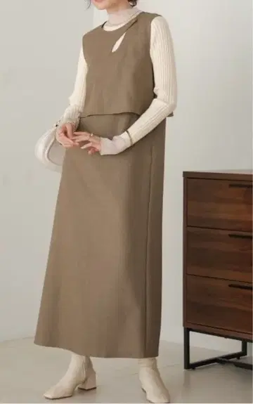 Bab [ nao x Bab ] 프론트 디자인 레이어드 원피스