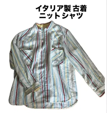 이탈리아제 스트라이프 니트 셔츠 L 사이즈