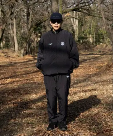 왓츠업? 나일론 셋업 블랙