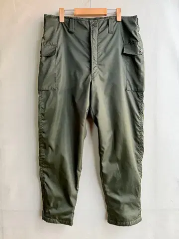 빈티지 90s 나일론 밀리터리 플라이트 팬츠 올리브 보아 안감