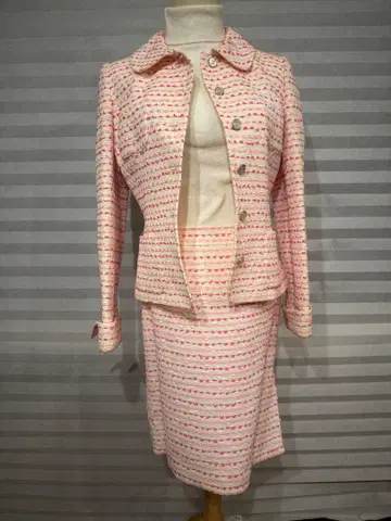 Harrods 핑크 계열 트위드 셋업