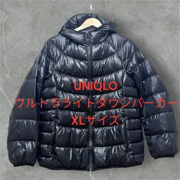 유니클로 울트라 라이트 다운 후드티 블랙 XL