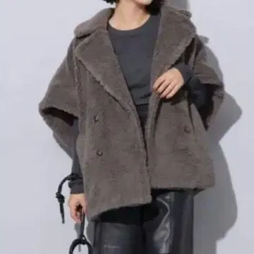 Arpege story 보아 판초 코트 그레이 1(S)