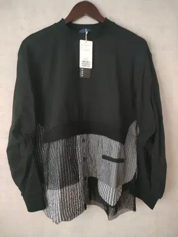 SOFFITTO 셔츠 콤비네이션 상의 블랙