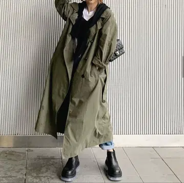 ok.soon 모스그린 트렌치코트