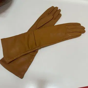 카멜 가죽 천연 가죽 롱 그로브