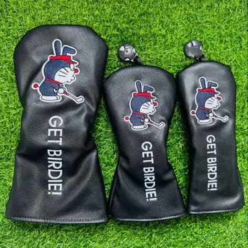 새상품 3세트 도라에몽 골프클럽 헤드커버 1+FW+UT 블랙