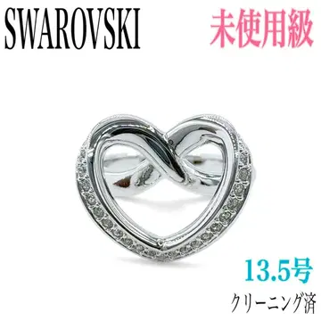 레어/미사용급 스와로브스키 반지 55 (약 13.5호) 실버 크리스탈
