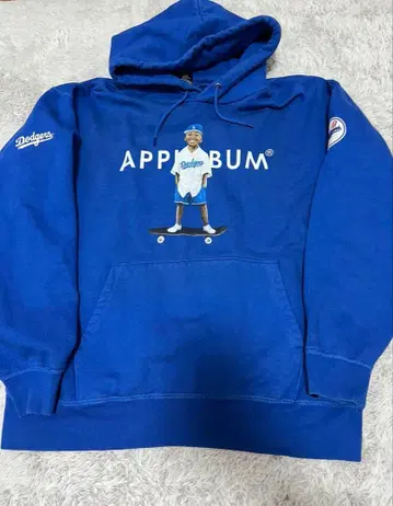 레어 APPLEBUM 블루 LA 후드티 XL 사이즈