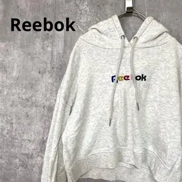 Reebok 크롭 후디 맨투맨 후드티 캐주얼 로고 자수