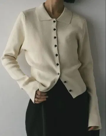 stylemixer 쉐이프 버튼 니트 폴로 (아이보리)