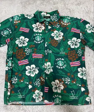 레어 Starbucks Hawaii 알로하 셔츠 XL 사이즈