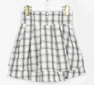 트위드 더블 플레어 스커트 evelyn 프렌치 걸리시 스나계 양산형