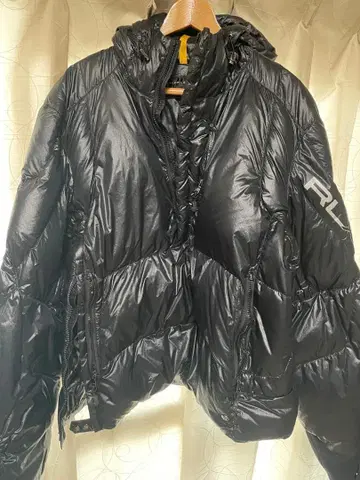 RLX 블랙 다운 자켓 후드 부착
