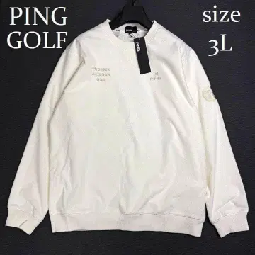 새상품 핑 골프 크루넥 플리스 3층 본딩 화이트 3L