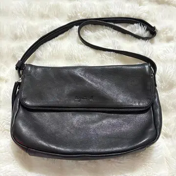 agete 숄더백 블랙 가죽