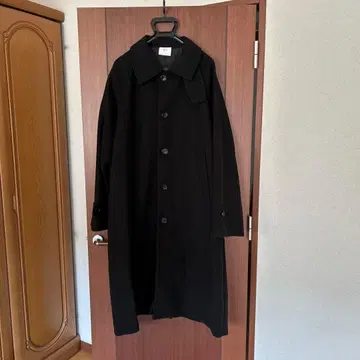 남성용 롱 코트 블랙