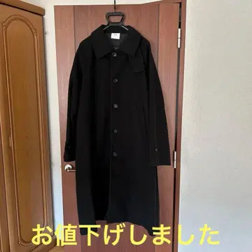 남성용 롱 코트 블랙