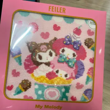 새상품 페이러 마이멜로디 손수건 타월 쿠로미 산리오 마이멜로디