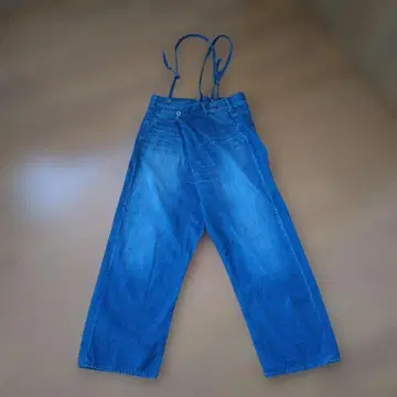 johnbull 서스펜더 블루 데님 와이드 레그