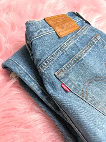 Levi's 크러쉬 데님 데미지 데님 스트레이트 데님