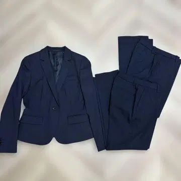 네이비 스트라이프 수트 34 팬츠 2개 와이드 팬츠 앵클 팬츠