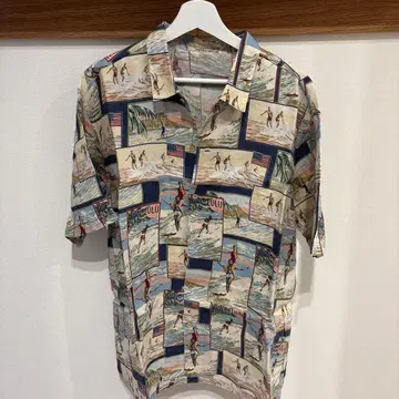 PAPAS 하와이안 프린트 반팔 셔츠