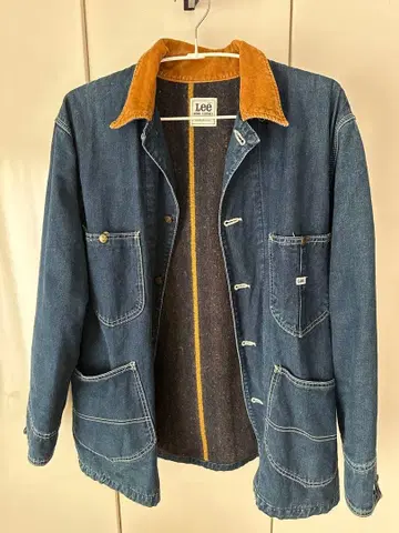 Lee 데님 커버올 코듀로이 옷깃