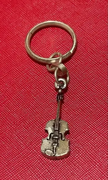 바이올린 모티브 키링 실버