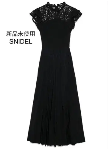 미사용 SNIDEL 가든 레이스 니트 원피스