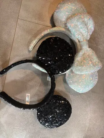 미니 마우스풍 머리띠 2세트