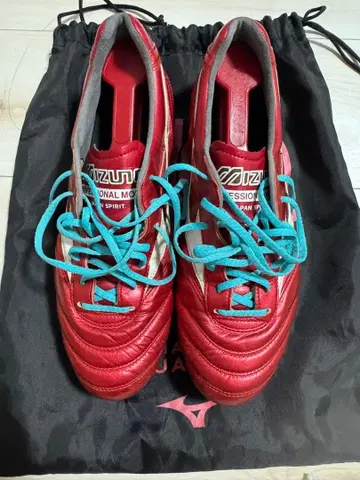 미즈노 축구 스파이크 레드 일본제