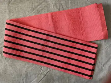 핑크 보더 반폭 오비