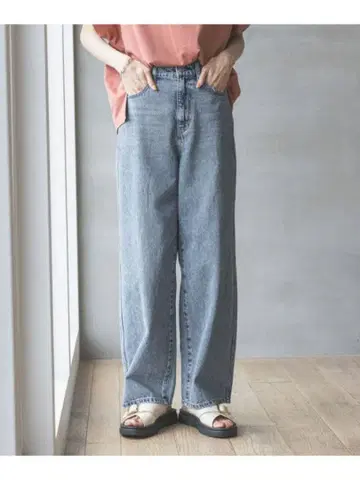 글로벌 워크 GOOD 데님 배기 팬츠 S 사이즈