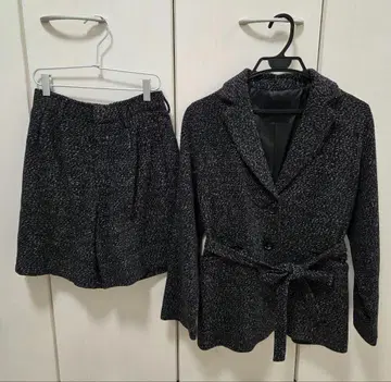 트위드풍 자켓 & 숏팬츠 셋업