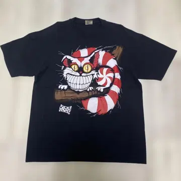 90s 앨리스 t셔츠 체셔 고양이 XL 이상한 나라의 앨리스