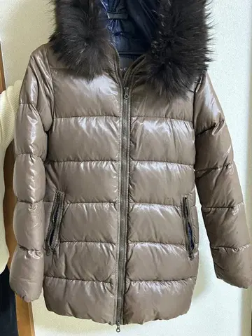 DUVETICA 브라운 퍼 다운 자켓 40