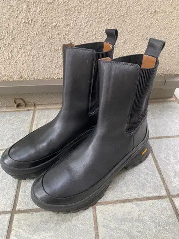 vibram 블랙 사이드 고어 부츠 통굽