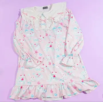 ACDC RAG 프릴 달린 무릎 기장 원피스