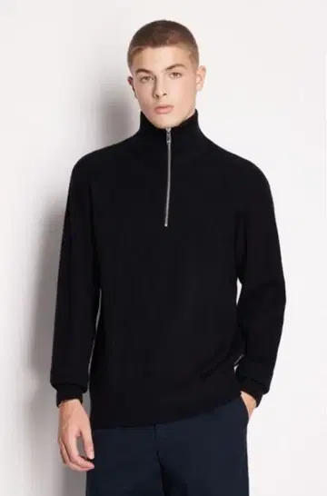 [ A|X 아르마니 익스체인지 ] 하프 지퍼 하이넥 니트 S 사이즈