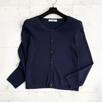 새상품급 M-PREMIER black 엠프리미어 가디건 네이비 36